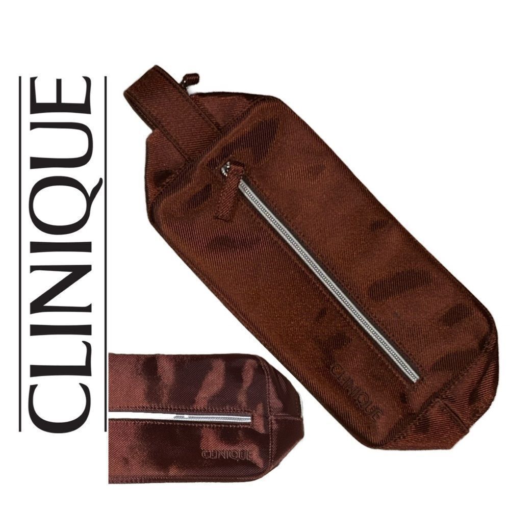 Clinique Dark Brown Cosmetic Bag‎